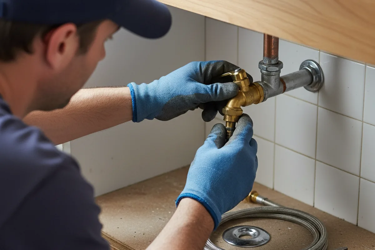 Shutoff valve and fitting work during Repiping in Linden
